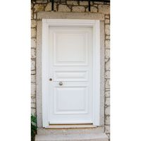 Porte intérieure en bois massif plaqué laqué, fabrication Prima Factory Source, vente en gros, livraison rapide, pour villa.