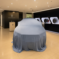 Housse de présentation pour voiture en spandex effet soie haute élasticité avec logo personnalisé pour événement automobile