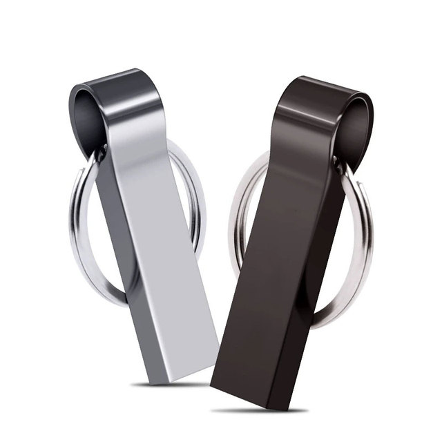 Mini Metal USB Flash Drive 2.0 1GB 2GB 4GB USB Memory Stick 3.0 8GB 16GB 32GB 64GB Key Chain Pen Drive Free Laser Logo