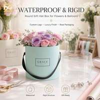 Boîtes à chapeaux imperméables pour fleurs, boîtes cylindriques rigides et rondes vides pour bouquets, boîtes cadeaux en papier pour ballons avec couvercles