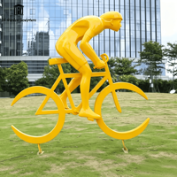 Sculpture de sportive en FRP sur mesure, grande taille, figurine de joueur de basket-ball, athlète en course, statue pour la décoration de la maison, du jardin, du club ou de la salle de sport