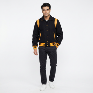 Custom <b>Baseball</b> Varsity Letterman Anime Embroidered Stand Bomber <b>Jacket</b> <b>Men</b> Front 100% Cotton Customized High Quality <b>Jackets</b> - Product Image 1