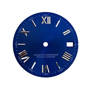 Nuevos accesorios personalizados Sunray Date 28,5mm Roma S Dial, y es adecuado para el reloj mecánico de 3,8 posiciones calibre NH35/36