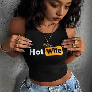 <span class=keywords><strong>Camiseta</strong></span> Corta sin Mangas para <span class=keywords><strong>Mujer</strong></span>, Estilo Y2K, Sexy, Ajustada, con Estampado Gráfico, <span class=keywords><strong>Cuello</strong></span> en U, Estilo Urbano de los 90, <span class=keywords><strong>Camiseta</strong></span> Básica de Verano - Product Image 1