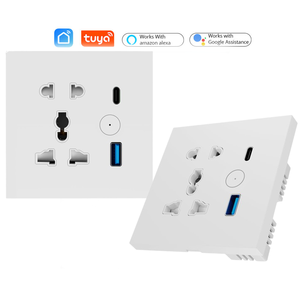 <span class=keywords><strong>Prise</strong></span> murale USB 2 ports <span class=keywords><strong>avec</strong></span> interrupteur intelligent Wi-Fi et télécommande, protection enfant - Product Image 2