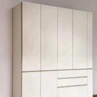 Armoire en métal avec tiroirs, style minimaliste, doré, gris, mi-siècle, sauge, Art déco
