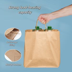 Vente en gros de papier <span class=keywords><strong>kraft</strong></span> personnalisé <span class=keywords><strong>Sac</strong></span> à main compagnon épaissi cadeau alimentaire à emporter <span class=keywords><strong>sac</strong></span> d'emballage en papier <span class=keywords><strong>kraft</strong></span> - Product Image 6