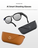 Lunettes Intelligentes avec Étui de Recharge 2000 mAh, Caméra 8MP, Traduction IA, Traduction Linguistique Mondiale ChatGPT, Lunettes Connectées 2026