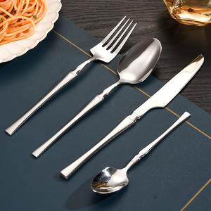 Manufacturer's stainless steel Western-style cutlery set, small waist cutlery knife, <b>fork</b>, spoon, teaspoon, four-piece set, - Product Image 3