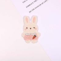 Nouvelles Écussons Lapins Colorés Brodés en Fil de Polyester pour Vêtements Polyvalents, Textiles de Maison, Bagages et Décoration - Fabriqués en Chine