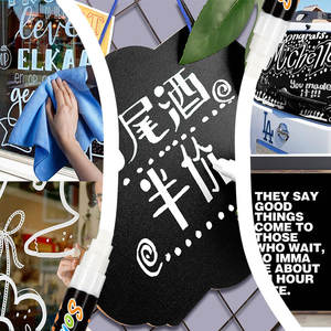 8mm Trắng lỏng phấn bút-nước hòa tan, không độc hại, màu trắng sáng, xóa được Phấn mực cho thủy tinh, Hội đồng quản trị và nhiều hơn nữa - Product Image 4