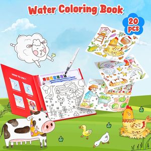 Libros de Colorear con Agua para Niños Pequeños, Sets de Pintura con Acuarelas para Niños, Actividades de Dibujo, Juguete de Regalo de Cumpleaños para Niños y Niñas - Product Image 5