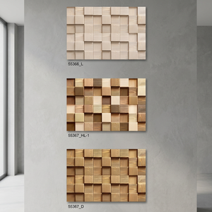 Azulejos de cerámica para pared de 30x45 cm, color marrón, 300x450 mm, diseño de madera, decoración 3D, azulejos de cerámica rotos en oferta. - Product Image 1