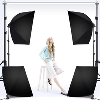 Kit d'éclairage LED 4-en-1 E27 pour Softbox-Photo/Vidéo Portrait & Produit Shoot, Accessoire Studio Photographie