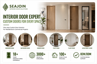 Porte intérieure en bois massif de noyer sur mesure avec panneau ovale encastré et verre cannelé en option pour chambre et salle de bain