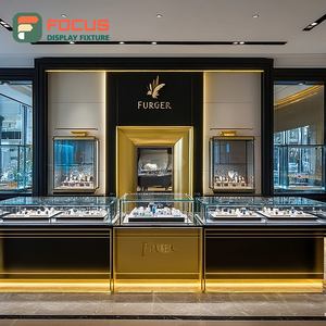 Modern Custom Jewelry Display Cabinet Manufacturer Wood Frame Brand Store Glass Showcase - Product Image 4