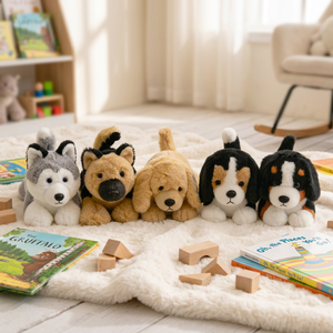 Jouets en peluche mignons Golden Retriever, <span class=keywords><strong>Beagle</strong></span> et chiots, animaux en peluche doux, poupées d'accompagnement pour enfants, cadeau d'anniversaire - Product Image 6