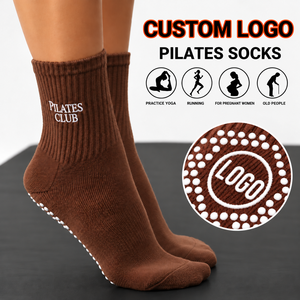 Chaussettes de Pilates personnalisées pour femmes, respirantes, chaussettes de yoga et de barre, OEM ODM, étiquette privée - Product Image 1