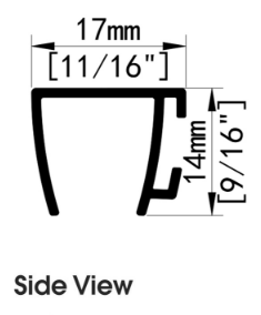 Striscia di tenuta per porta doccia in plastica trasparente con bordo impermeabile professionale in plastica PVC - Product Image 3