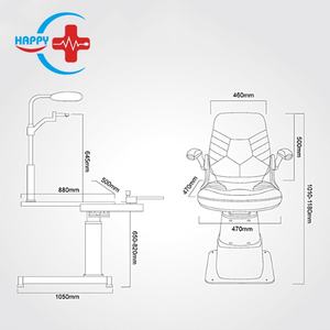 Unidad Oftálmica HC-Q026, Mesa y Silla Combinadas, Equipo de Optometría Oftálmica - Product Image 4