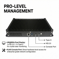 Mini PC sans ventilateur 6x2.5G 2x10G SFP+ Core I3 1215U I5 1235U Ordinateur industriel de bureau Serveur réseau Passerelle Hôte Proxmox
