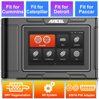 Escáner para Camiones de Trabajo Pesado ANCEL HD3400, Herramienta de Revisión DPF para Cummins, Detroit, Caterpillar, Paccar, Sistema Completo, Pantalla Táctil de 5 Pulgadas, Diésel, OBD2