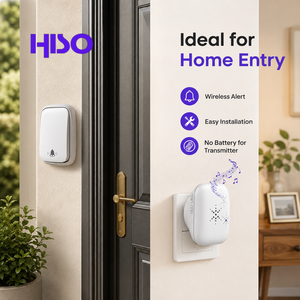 No Battery Push Button 433.92MHz 150m Long Range 0.25W Standby <strong>UK</strong> US EU Standard Plug Wall Mount Door Chime Wireless Doorbell - Product Image 6