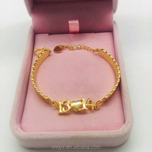 Dubai Jewelry <span class=keywords><strong>Euro</strong></span> 1314 BraceletgoldBracelet plaqué <span class=keywords><strong>or</strong></span> plaqué <span class=keywords><strong>or</strong></span> Cadeau pour petite amie - Product Image 2