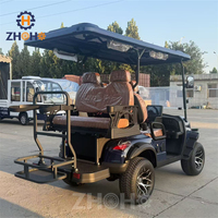 Voiturette de golf électrique 4 places, homologuée pour la route, 48V-72V, batterie lithium rose tout-terrain, certifiée CE, disponible pour les hôtels et les communautés