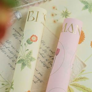 Papier d'emballage floral en kapok de haute qualité, élégant, avec impression artistique bronzée, imperméable et écologique - Product Image 1