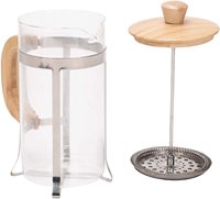350/600/800/1000ml verre Borosilicate Durable presse française cafetière théière en verre couvercle en bambou poignée bouilloire à thé