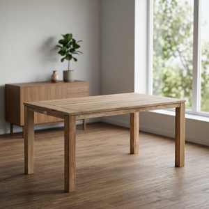 Mesa de Comedor de Lujo Moderna, Rectangular, de Madera de Teca Reciclada, Ecológica, Impermeable, Duradera, Extensible, para 6 Personas - Product Image 3