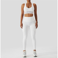 Ensemble de yoga à séchage rapide pour femme, legging moulant d'extérieur, soutien-gorge de sport, sensation seconde peau, grande taille, pour la course et le fitness