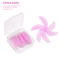 Almohadillas de silicona suave antideslizantes de color rosa para pestañas, rizador de pestañas, protector transparente para lifting de pestañas, almohadillas de gel de silicona OEM