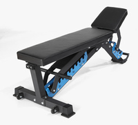 Banco comercial de entrenamiento de gimnasio, Banco de peso con mancuernas ajustable para ejercicio plano inclinado y descendente