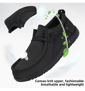 ITAZERO Mocassini Slip-on Casual <span class=keywords><strong>in</strong></span> Tela Stile Nautico <span class=keywords><strong>Scarpe</strong></span> da Passeggio per Uomo - Product Image 2