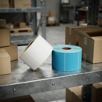 Étiquettes thermiques directes imperméables à forte adhérence pour le remplacement des adresses d'expédition de codes-barres - Autocollants en vinyle acrylique à usage industriel