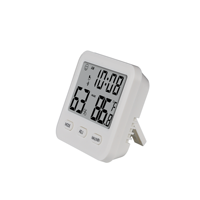Thermomètre hygromètre numérique compact pour intérieur avec support magnétique en plastique, fonction d'alarme pour la maison et le bureau