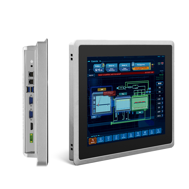 10.4 12.1 15 17 19 Inch Ip65 Waterproof Dustproof Fanless Rugged Panel Pc Industrial Touch Screen Monitors