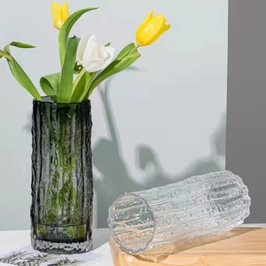 <span class=keywords><strong>Grand</strong></span> <span class=keywords><strong>Vase</strong></span> en Verre de Luxe Haut de Gamme, Design Glacier <span class=keywords><strong>Transparent</strong></span>, Style Moderne pour Composition Florale de Table, Décoration de Salon - Product Image 4