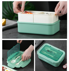 Leakproof Bento Lunch Box with Built-in Cutlery <b>Set</b> Food Grade PP5 Meal Prep Container for Office School - Product Image 2