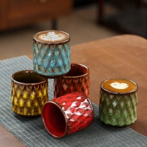 Tasse à <span class=keywords><strong>café</strong></span> <span class=keywords><strong>en</strong></span> céramique vintage, motif <span class=keywords><strong>grain</strong></span> de montagne, mug rustique, tasse à thé, cadeau pour la maison ou le bureau, durable, haute qualité - Product Image 1
