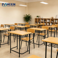 Table d'étude pour étudiant, table de classe pour écolier avec mobilier de classe pour l'école primaire et assemblage facile pour usage scolaire