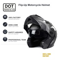 Casque de moto modulable certifié DOT, double visière, coque ABS, logo personnalisé, fabrication OEM, vente en gros, approvisionnement en vrac