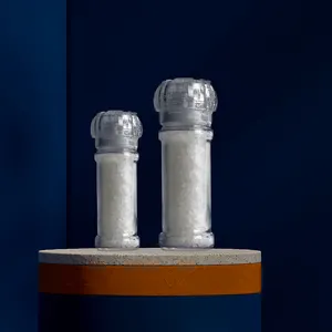 Set penggiling garam merica kaca warna kustom dengan Rotor keramik yang dapat diatur