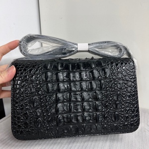 Sac bandoulière en cuir de crocodile avec poignée supérieure, sac de travail, sac de soirée, sac bandoulière pour femme en cuir de crocodile - Product Image 3