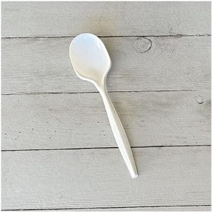 Plataforma de acampada de 4.86 pulgadas Cuchara de Sopa Desechable Blanca de Peso Medio, Cubiertos de Polipropileno, 1000 Unidades por Caja - Product Image 4