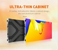 Flip-Chip-COB-Indoor-Fine-Pitch-LED-Videowand 600*337,5 mm, ultradünn, 4K 8K P0,93 P1,2 P1,5, kommerzielles LED-Display-Panel