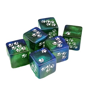 Dados de casino de 6 caras, dados de Pata de Gato de colores surtidos, 16mm para Tenzi, <span class=keywords><strong>Farkle</strong></span>, Yahtzee, Bunco o enseñanza de matemáticas - Product Image 1