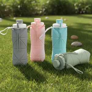 Botella de Agua Plegable Impresa en 3D con Tapa de Rosca, OEM ODM, Taza Portátil Deportiva para Exteriores, Colores para Auto - Product Image 1
